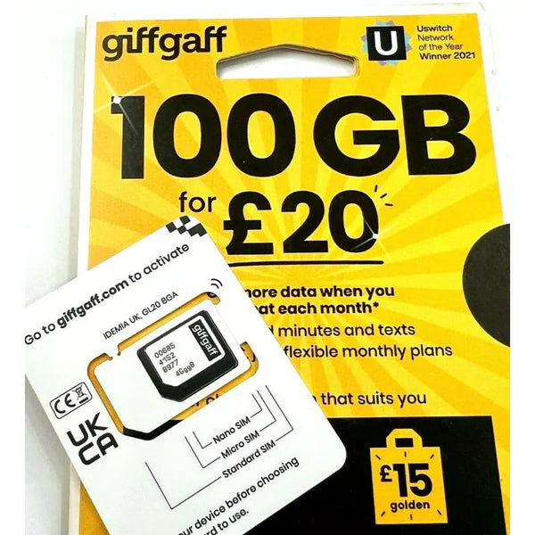 Lifetime GiffGaff UK Sim in Pakistan