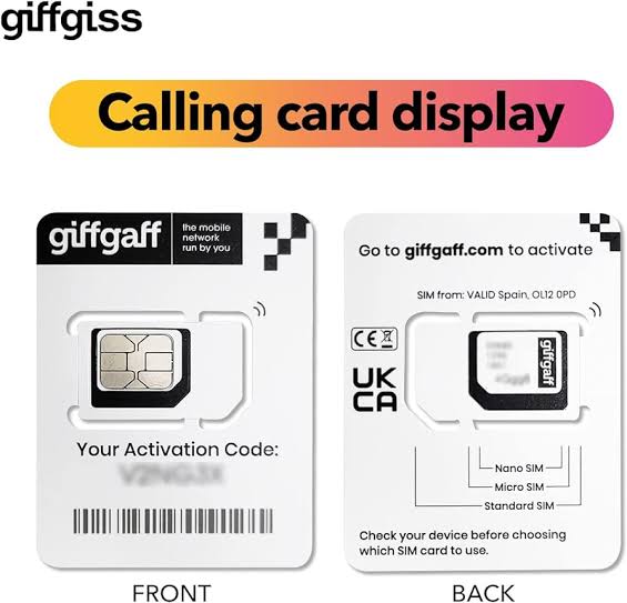 Lifetime GiffGaff UK Sim in Pakistan